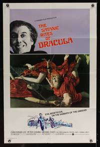 8b543 SATANIC RITES OF DRACULA int'l 1sh '78 Christopher Lee as Count Dracula & his vampire brides!