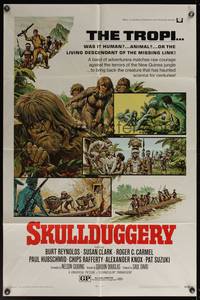 8b575 SKULLDUGGERY 1sh '70 the living descendant of the missing link, was it human or animal!