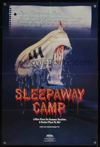 8b579 SLEEPAWAY CAMP video 24x36 1sh '83 a nice place for summer vacation, a perfect place to die!