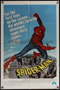 8b597 SPIDER-MAN  1sh '77 Marvel Comic, great image of Nicholas Hammond as Spidey!