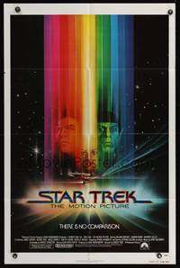 8b605 STAR TREK advance 1sh '79 cool art of William Shatner & Leonard Nimoy by Bob Peak!
