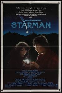 8b614 STARMAN int'l close-up style 1sh '84 John Carpenter, image of alien Jeff Bridges & Karen Allen!