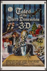 8b640 TALES OF THE THIRD DIMENSION 1sh '84 wacky 3-D rip-off of Tales from the Crypt!