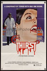 8b660 THIRST  1sh '79 vampires, a conspiracy of terror with only one desire, blood!