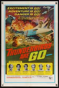 8b663 THUNDERBIRDS ARE GO 1sh '66 marionette puppets, really cool sci-fi action artwork!