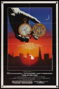 8b665 TIME AFTER TIME 1sh '79 Malcolm McDowell as H.G. Wells, David Warner as Jack the Ripper!
