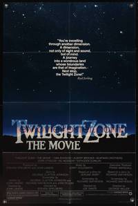 8b681 TWILIGHT ZONE  1sh '83 Joe Dante, Steven Spielberg, John Landis, from Rod Serling TV series!