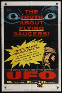8b685 UFO 1sh '56 the truth about unidentified flying objects & flying saucers!