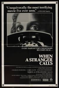 8b728 WHEN A STRANGER CALLS  1sh '79 every babysitter's nightmare becomes real!