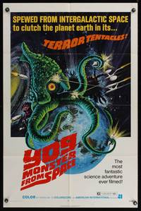 8b745 YOG: MONSTER FROM SPACE 1sh '71 it was spewed from intergalactic space to clutch Earth!