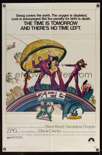 8b747 Z.P.G. 1sh '72 Oliver Reed, Geraldine Chaplin, Zero Population Growth, there's no time left!
