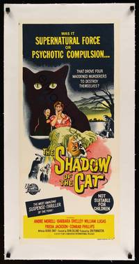 8c045 SHADOW OF THE CAT linen Aust daybill '61 was it supernatural force or psychotic compulsion!
