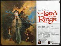 8c199 LORD OF THE RINGS British quad '78 J.R.R. Tolkien classic, Bakshi, Tom Jung fantasy art!