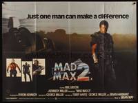 8c200 MAD MAX 2: THE ROAD WARRIOR British quad '81 Mel Gibson returns as Mad Max, cool image!