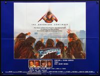8c205 SUPERMAN II blue British quad '81 Christopher Reeve, Terence Stamp, great image over NYC!