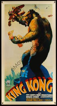 8c576 KING KONG 29x55 commercial poster '00s exact repro of 'fierce' three-sheet!