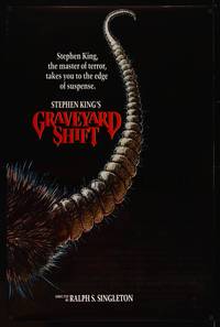 8c470 GRAVEYARD SHIFT int'l 1sh '90 Stephen King, cool completely different art of giant rat tail!
