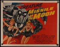 8c103 MISSILE TO THE MOON 1/2sh '59 giant fiendish creature, a strange and forbidding race!