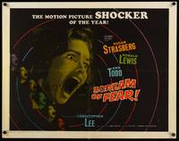 8c108 SCREAM OF FEAR 1/2sh '61 Hammer, classic terrified Susan Strasberg horror image!