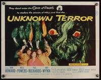 8c113 UNKNOWN TERROR 1/2sh '57 they dared enter the Cave of Death to explore the secrets of HELL!