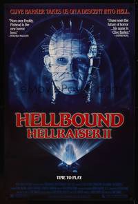 8c522 HELLRAISER 2 1sh '88 Clive Barker, time to play, Pinhead!