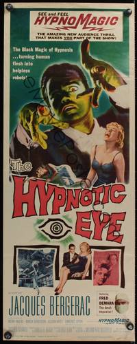 8c065 HYPNOTIC EYE insert '60 Jacques Bergerac, cool hypnosis art, stare if you dare!
