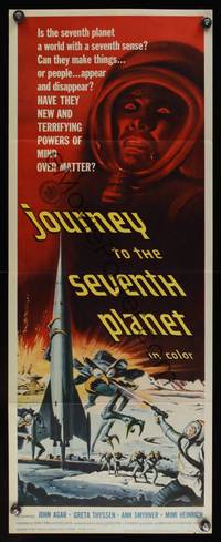 8c067 JOURNEY TO THE SEVENTH PLANET insert '61 they have terryfing powers of mind over matter!