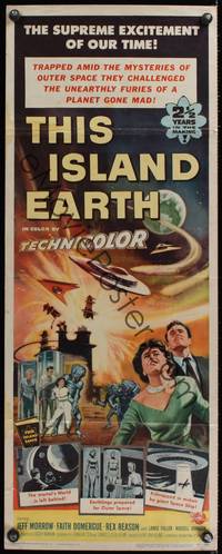 8c079 THIS ISLAND EARTH insert '55 they challenged the unearthly furies of a planet gone mad!