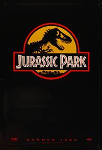 8c529 JURASSIC PARK teaser 1sh '93 Steven Spielberg, Richard Attenborough re-creates dinosaurs!