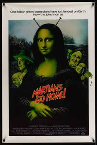 8c477 MARTIANS GO HOME int'l 1sh '89 wacky alien Mona Lisa, Randy Quaid, Margaret Colin!
