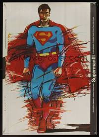 8c174 SUPERMAN III Polish 26x37 '83 best different art of Christopher Reeve by Marjzatek!