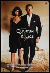 8c549 QUANTUM OF SOLACE DS advance 1sh '08 Daniel Craig as James Bond, sexy Olga Kurylenko!