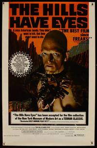 8c134 HILLS HAVE EYES 11x17 special poster '78 Wes Craven, sub-human Michael Berryman!