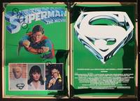 8c138 SUPERMAN set of 2 special 21x30 foil posters '78 great cast portraits + cool shield image!