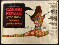 8c128 CASINO ROYALE subway poster '67 James Bond spoof, sexy psychedelic art by Robert McGinnis!