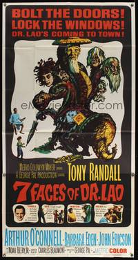8d043 7 FACES OF DR. LAO 3sh '64 great art of Tony Randall's personalities by Joseph Smith!
