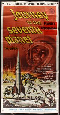 8d062 JOURNEY TO THE SEVENTH PLANET 3sh '61 they have terryfing powers of mind over matter!