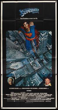 8d068 SUPERMAN 3sh '78 comic book hero Christopher Reeve, Gene Hackman, Marlon Brando