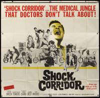 8d039 SHOCK CORRIDOR 6sh '63 Sam Fuller's masterpiece that exposed psychiatric treatment!