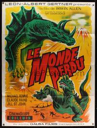 8d103 LOST WORLD French 1p '60 different art of dinosaur monsters in the Amazon Jungle!