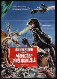 8d138 DESTROY ALL MONSTERS German '71 Ishiro Honda's Kaiju Soshingeki, Godzilla, King Ghidrah!