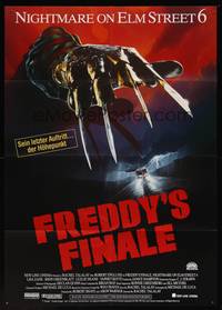 8d146 FREDDY'S DEAD German '91 cool artwork of Freddy Krueger, Freddy's Finale!