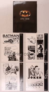 8d188 BATMAN style guide '89 really cool artwork of Michael Keaton, Jack Nicholson!