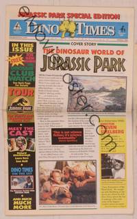8d182 JURASSIC PARK lot of 7 Dino Times newspapers '93 Steven Spielberg, cool images & information!