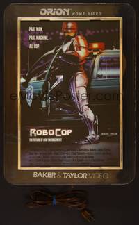 8d080 ROBOCOP video advertising light box '87 Paul Verhoeven classic, cyborg Peter Weller!