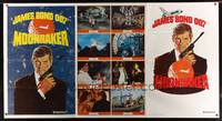 8d023 MOONRAKER advance 1-stop poster '79 art of Roger Moore as James Bond!