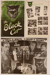 8d192 BLACK CAT pressbook R40s Bela Lugosi, Basil Rathbone, even Alan Ladd is scared!