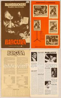 8d193 BLACULA pressbook '72 black vampire William Marshall is deadlier than Dracula, great image!