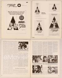 8d194 CLOCKWORK ORANGE r-rated pressbook '73 Stanley Kubrick classic, Malcolm McDowell!
