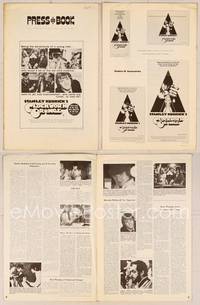 8d195 CLOCKWORK ORANGE x-rated pressbook '73 Stanley Kubrick classic, Malcolm McDowell!